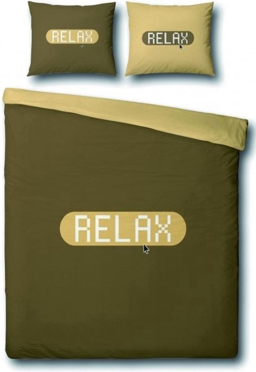Covers & Co Relax Dekbedovertrek Eenpersoons Bruin 140x200 cm