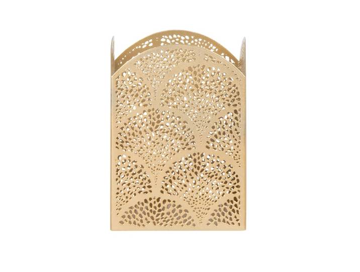 Verzierter Stiftehalter aus recyceltem, goldenem Eisen