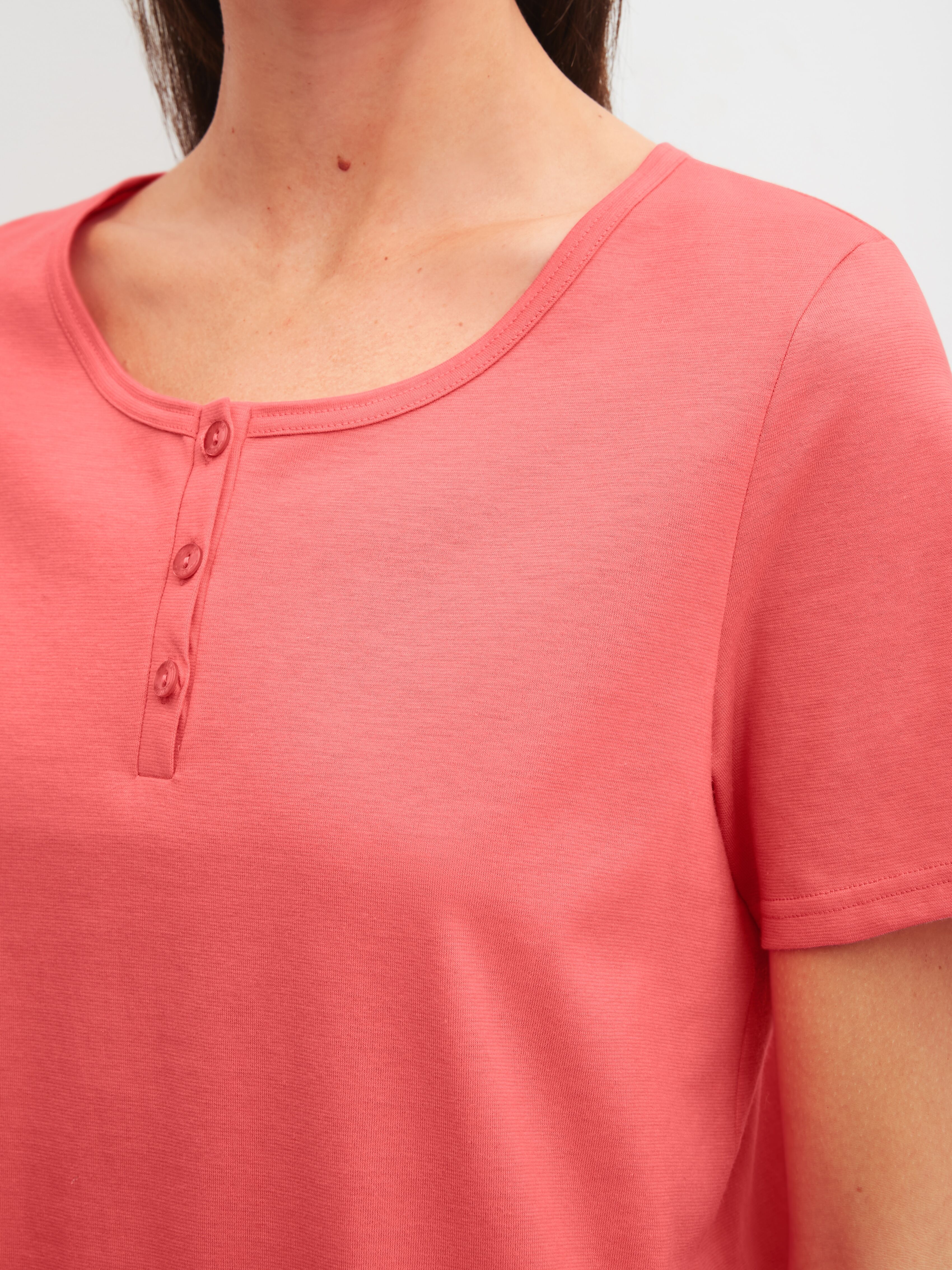 Capri-Pyjama CALIDA "Flower Nights", Damen, Gr. S (40/42), rot (rose of sharon), Single Jersey, Obermaterial: 100% Baumwolle, bequem 3/4-Länge, Rundhals, Homewear-Sets Capri-Pyjama, mit Rundhalsausschnitt, in 3/4-Länge mit floralem Muster rose of sharon S