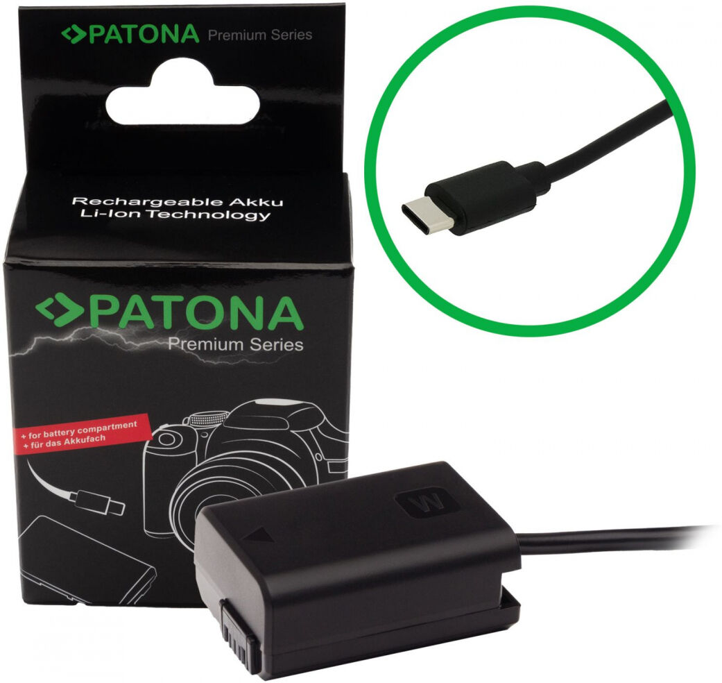 PATONA Adaptateur de batterie USB-C Premium NP-FW50