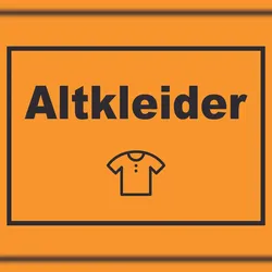 HB-Druck Altkleider Mülltrennung Schild Text Symbol Shirt Hemd Hose waagerecht A4 (210x297mm)