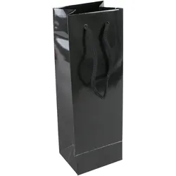 10 Flaschentasche, 12 x 36 x 10 cm schwarz, Lackpapier