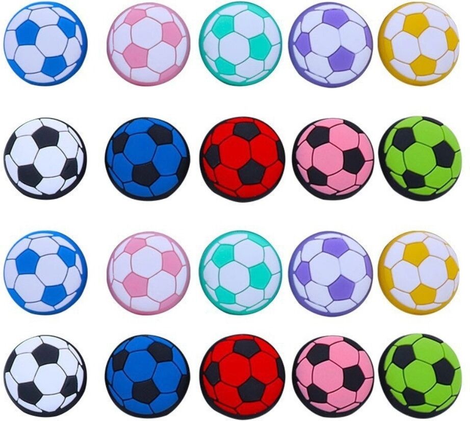 INF (Lot de 10) Capuchons de grip pouce en TPU à texture football - Capuchons protecteurs antidérapants pour joystick Bleu foncé