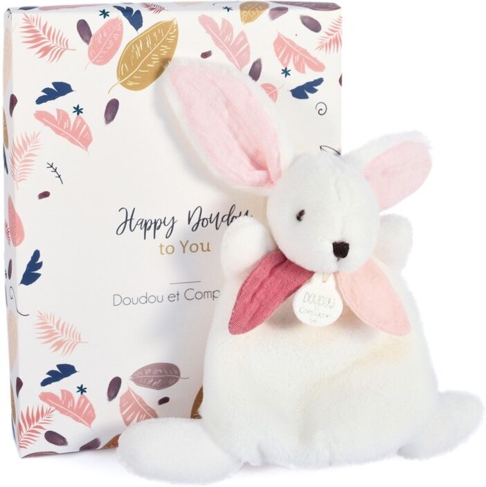 HAPPY BOHO Petit Doudou lapin 17 cm : HAPPY DOUDOU TO YOU ! - Doudou et Compagnie