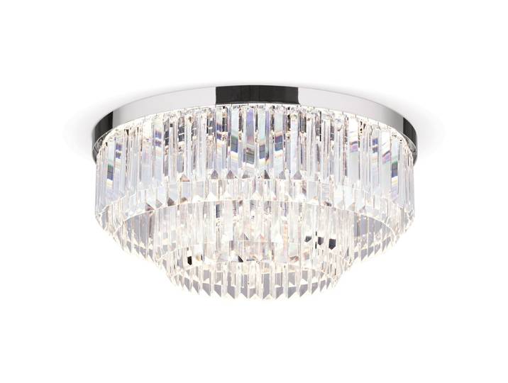 Briamond Deckenlampe Prism chrom Stahl/Orion Kristall 6400 lm B 55 cm - LED - Lichtfarbe: Warmweiss - Deckenlampe- LED Energiesparlampe