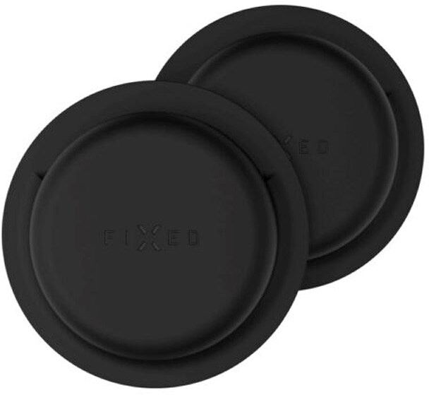 Fixed Silikone Sticker Cover til Apple AirTag 1. & 2. Gen. - 2 stk - Sort