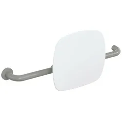 Hewi 801 Rückenstütze 801.51.9261L95 Wandabstand 150mm, Ausführung links, Lehne signalweiß, felsgrau