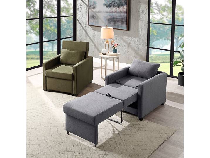Relaxsessel OTTO HOME Jerry , grün, B:74cm H:89cm T:89cm, Sessel, Relaxsessel, mit Schlaffunktion, als Gästebett und inkl. Kissen