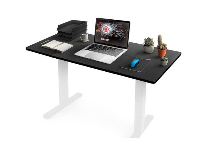Duronic TT140 BK Plateau pour Bureau Assis Debout de 140 x 60 x 2 cm Compatible avec la plupart des Structures Assis Debout Idéa
