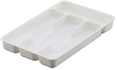 Uplifted Finds Kitchen Drawer Cutlery Organizer Tray Silverware & Flatware Storage Insert white