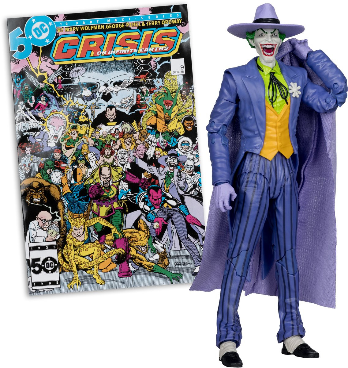 McFarlane Toys DC Direct Page Punchers Actiefiguur The Joker Crisis on Infinite Earths met Comic