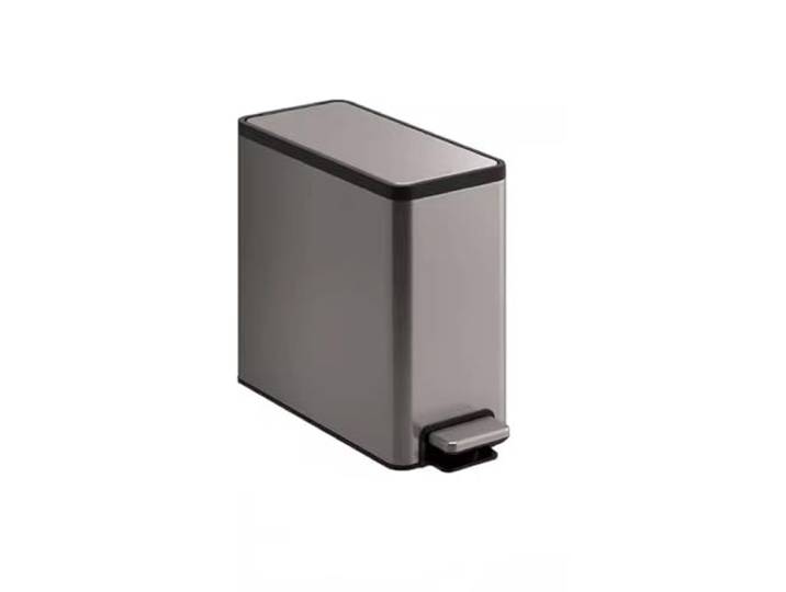 YUHANXINHESHE Mülleimer for Haushalt, Küche, Wohnzimmer, großes Fassungsvermögen, leicht, luxuriös, Edelstahl, Badezimmer, Toilette mit Deckel(Gray)