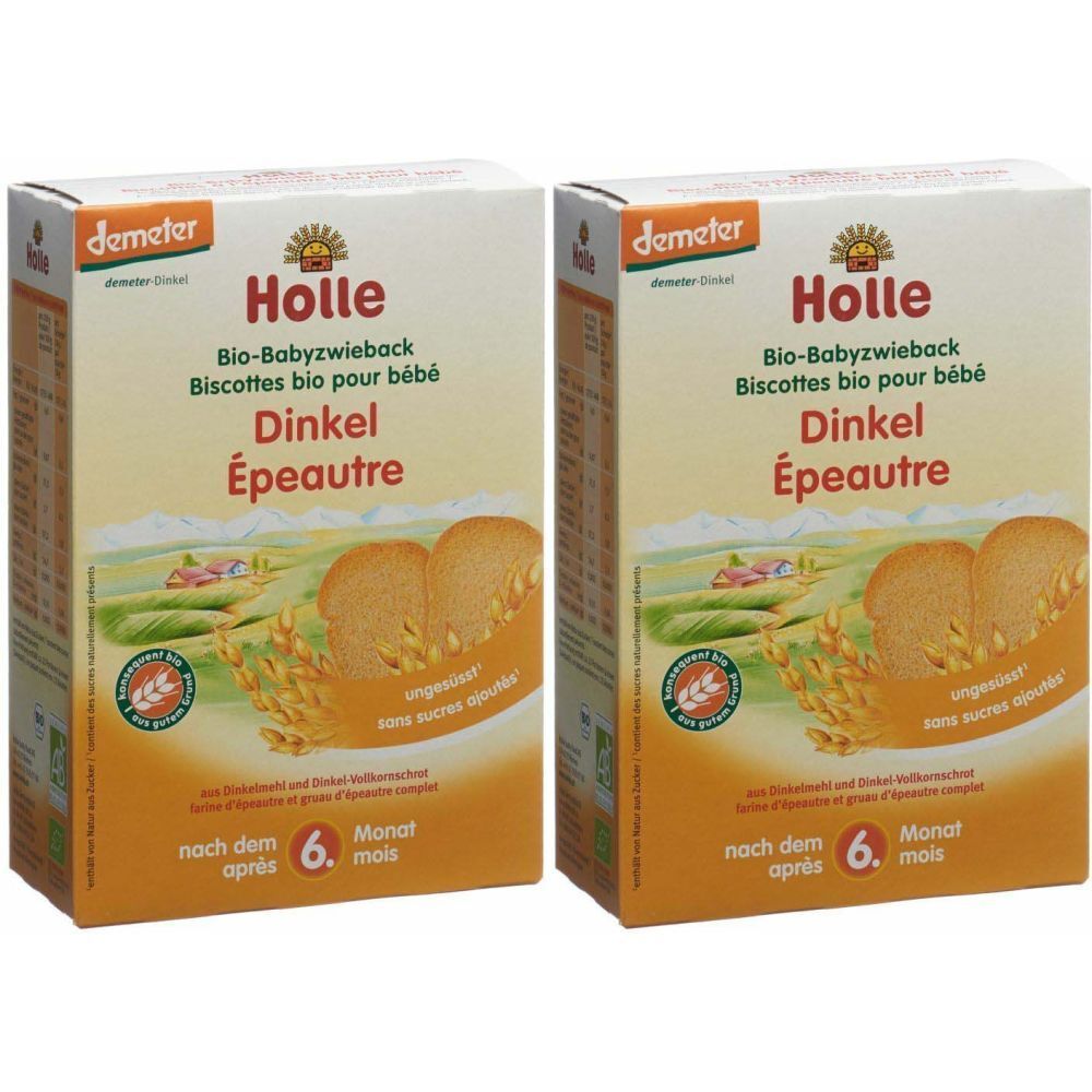 Holle Baby Zwieback Dinkel Bio 200 g x2 2x200 Brei