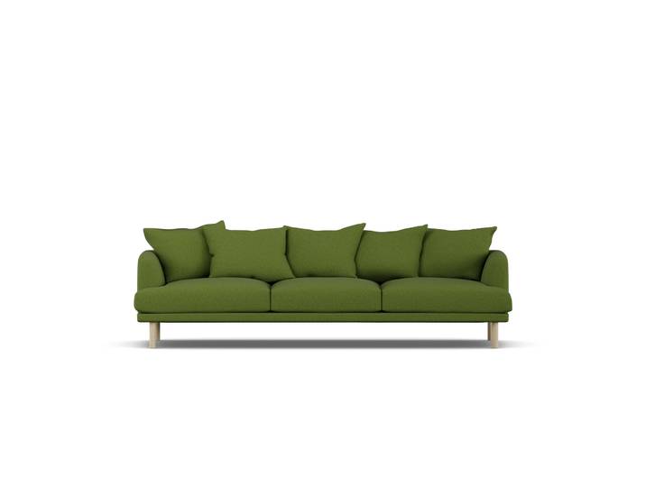 1898 Sjövik Sofa Luiza Green 3975-Eiche weiß geölt, 3,5-sitzig
