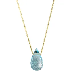 Celesta Gold Halskette Gold 375 mit Blautopas-Tropen 42+3cm lang