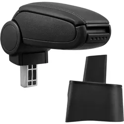 Pro-Tec, Auto Innenraum Zubehör, Mittelarmlehne Seat Ibiza 6L mit Staufach Kunstleder Schwarz