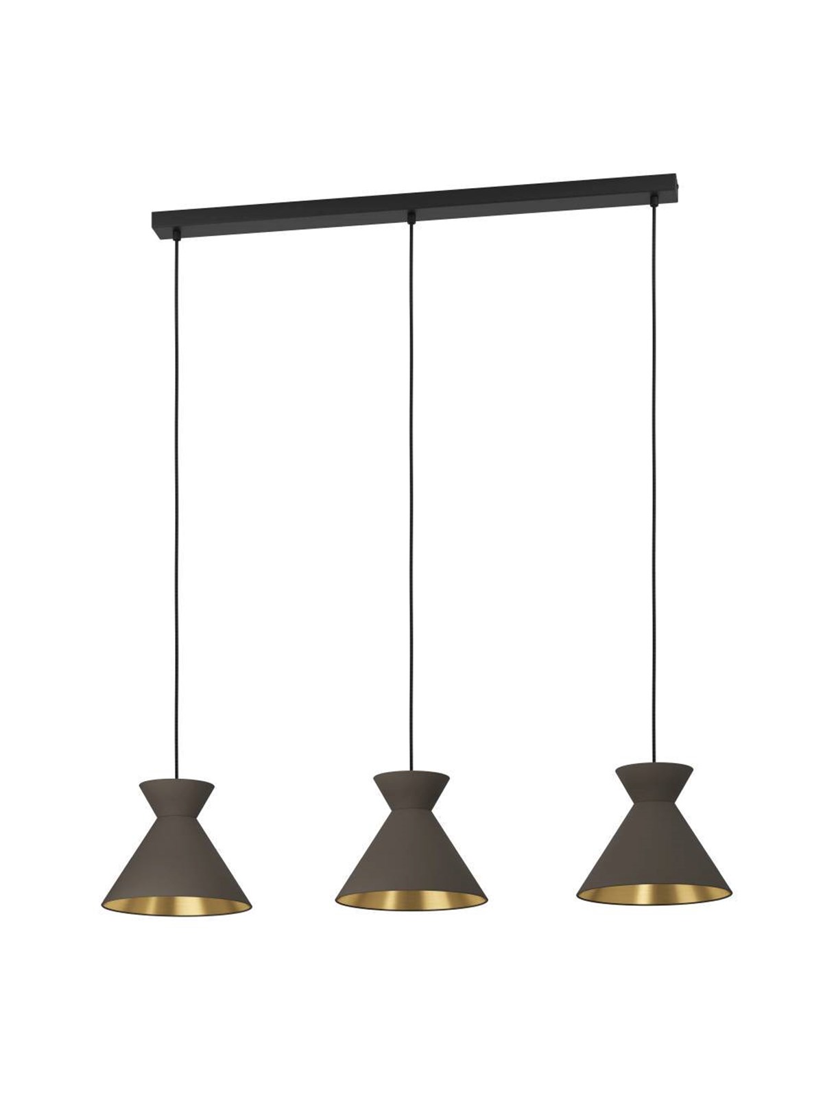 EGLO NASTASIA LANGER TISCH 3XE27 L1000 CAPPUCCINO/GOLD