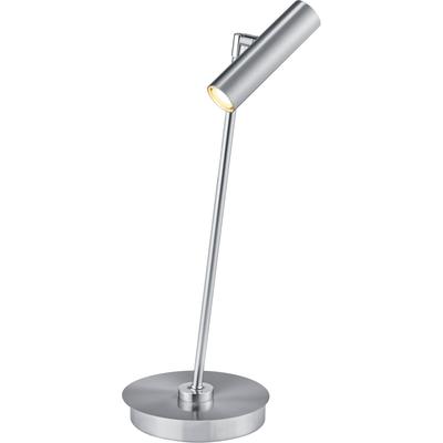 LED Tischleuchte "TOM", silber (nickelfarben matt, chromfarben abgesetzt), 1, Ø 16cm H: 50cm, 1 Stk., HELL HÖLLISCH GUTES LICHT, Leuchten, Tastdimmer, LED Tischleuchte