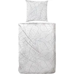 Bettwäsche Bio-Crèpe ( 155x220cm, mit 1 Kissen) - 155x220cm, mit 1 Kissen