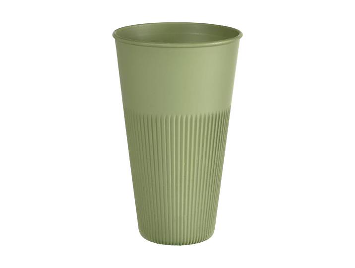 Tasse Duni Hot Stripes 10 Stück , grün, B:8,9cm H:14,5cm Ø:8,9cm, Kunststoff, Trinkgefässe, Tasse