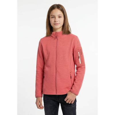 Fleecejacke ICEPEAK "KEMNATH JR", Jungen, Gr. 140, rosa (mandarine), Obermaterial: 100% Polyester, Jacken Fleecejacke, für Kinder und Jugendliche, schnell trocknendes Material