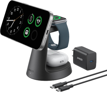 Anker MagGo Wireless Charging Station (3-in-1, Dock Stand)