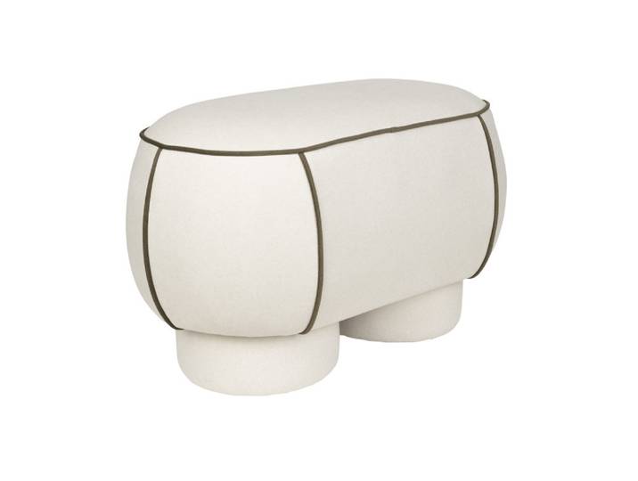 Banc\, Banc Marina 77\,5 Cm\, Design Rétro Et Confort Blanc En Fabric\, Boite A Design