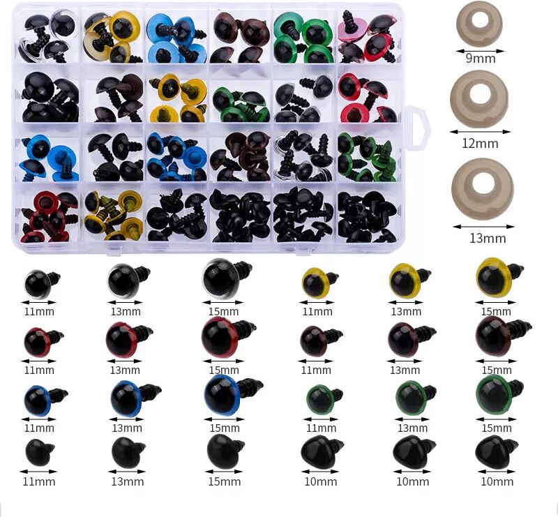 INF Kit d'yeux et de nez de poupée pour la fabrication de poupées DIY