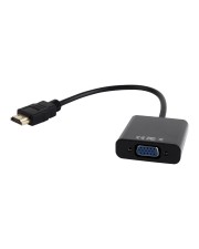Gembird Kabelschnittstellen-/adapter Schwarz to VGA and audio adapter cable single port black (A-HDMI-VGA-03)