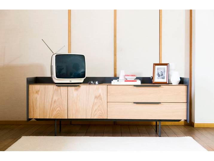 Enfilade scandinave en bois clair Jackson