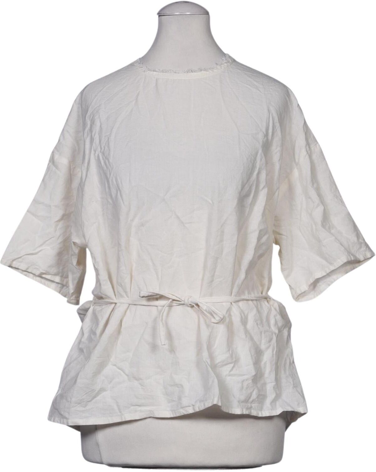 The Slow Label Damen Bluse, Cremeweiß, Gr. S, Baumwolle - Second Hand