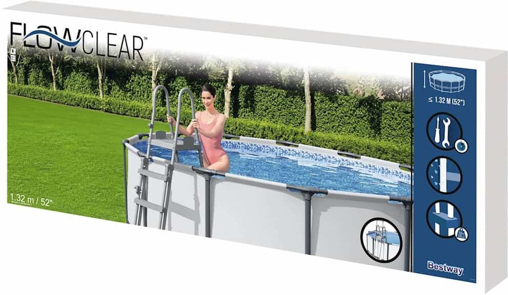 Bestway Échelle de piscine de sécurité à 4 marches Flowclear 132 cm