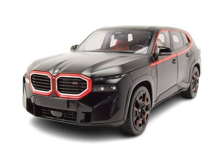 Minichamps Modellauto BMW XM 2023 matt schwarz, Maßstab 1:18