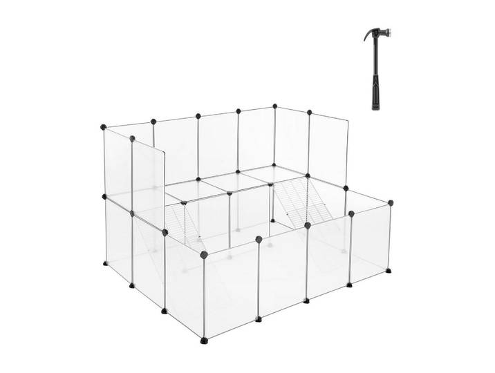 Boxxx Heimtiergehege, Schwarz, Transparent, Metall, Kunststoff, 143x92x108 cm, Freizeit & Co, Tierbedarf, Tierzubehör