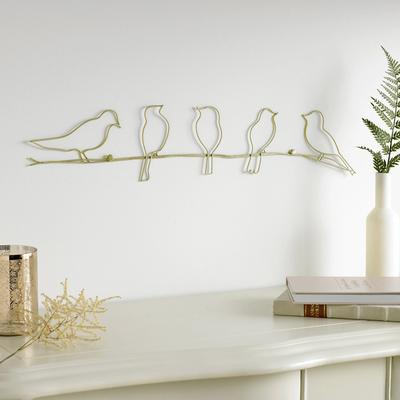 Wandbild ART FOR THE HOME "Vogel", gold (farbe bild(er): gold), B:60cm H:12,5cm T:1cm Ø:1cm, Metall, Bilder, Luxus Metal Art Wanddeko