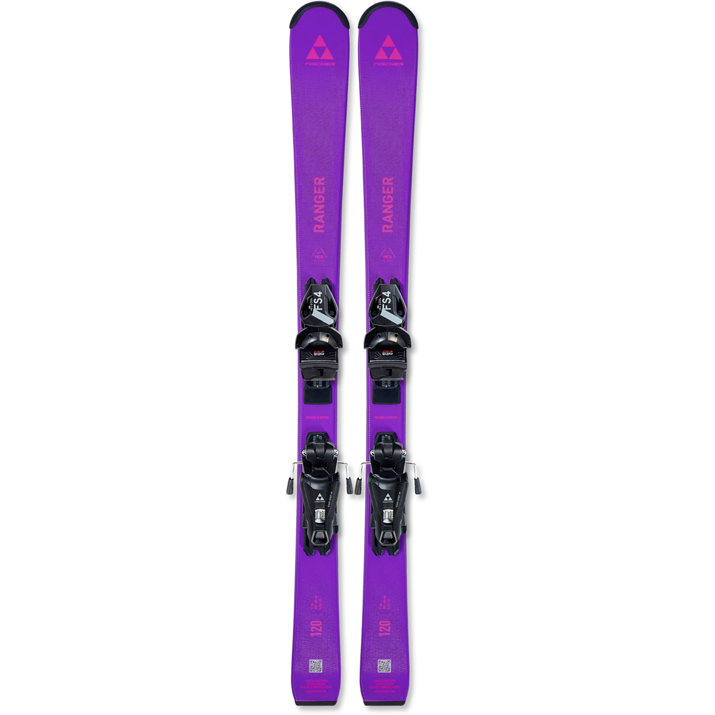 Fischer Ranger JR + FS 4 CA JRS Alpinski 26/27 Kinder Alpinski lila Größe 100CM Skifahren