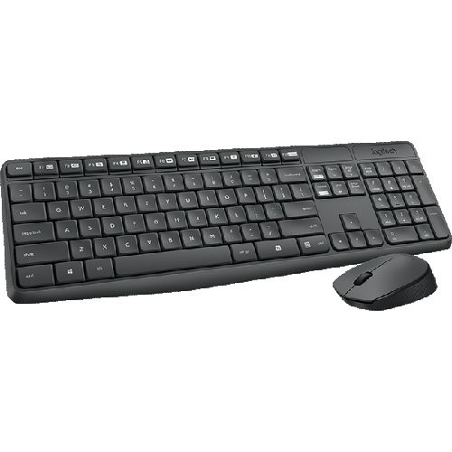 Logitech Wireless Desktop MK235 Deutsch 2.4 GHz grau