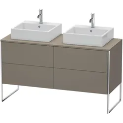 Duravit, Waschbeckenunterschrank, Waschtischunterbau XSQUARE 778x1400x548mm f 2 Be fla gr seidenmatt