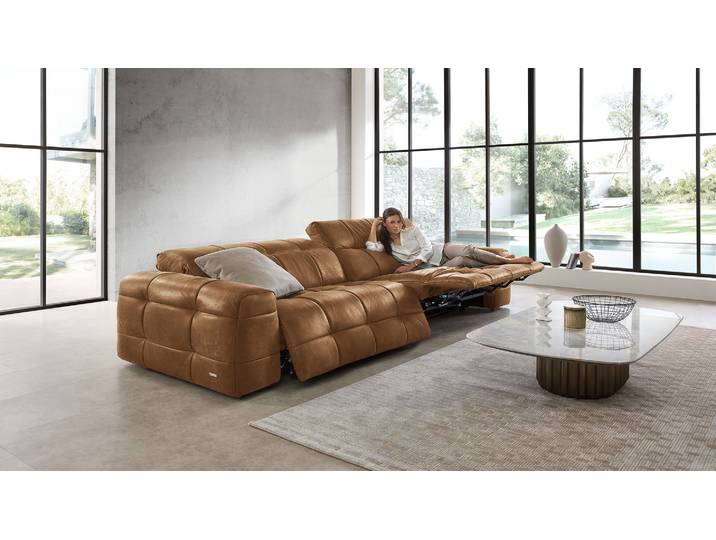 CAMPO DE´FIORI Designer Sofa Maxime mit Kopfteilverstellung in