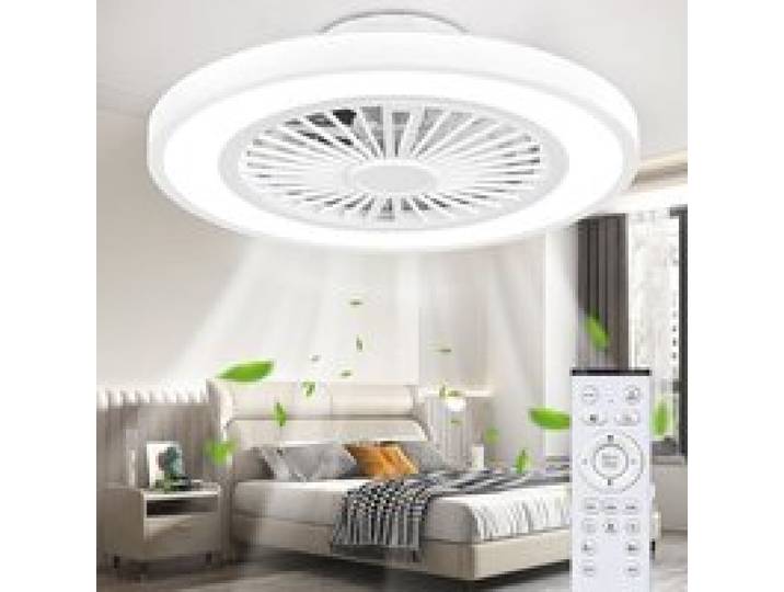 ®RisingFF Ventilateur de plafond avec lumière et télécommande 54CM ventilateur de plafond silencieux moderne