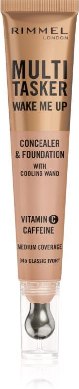 Rimmel Multi-Tasker Wake Me Up foundation and concealer with a brightening effect shade 45 Classic Ivory 20 ml