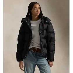 Polo Ralph Lauren für Damen. 211932183002 Wasserabweisende gesteppte Daunenjacke schwarz (XL), Lässig, Nachhaltig, Recyceltes Nylon