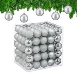 Relaxdays Weihnachtskugeln im 100er Set Silber