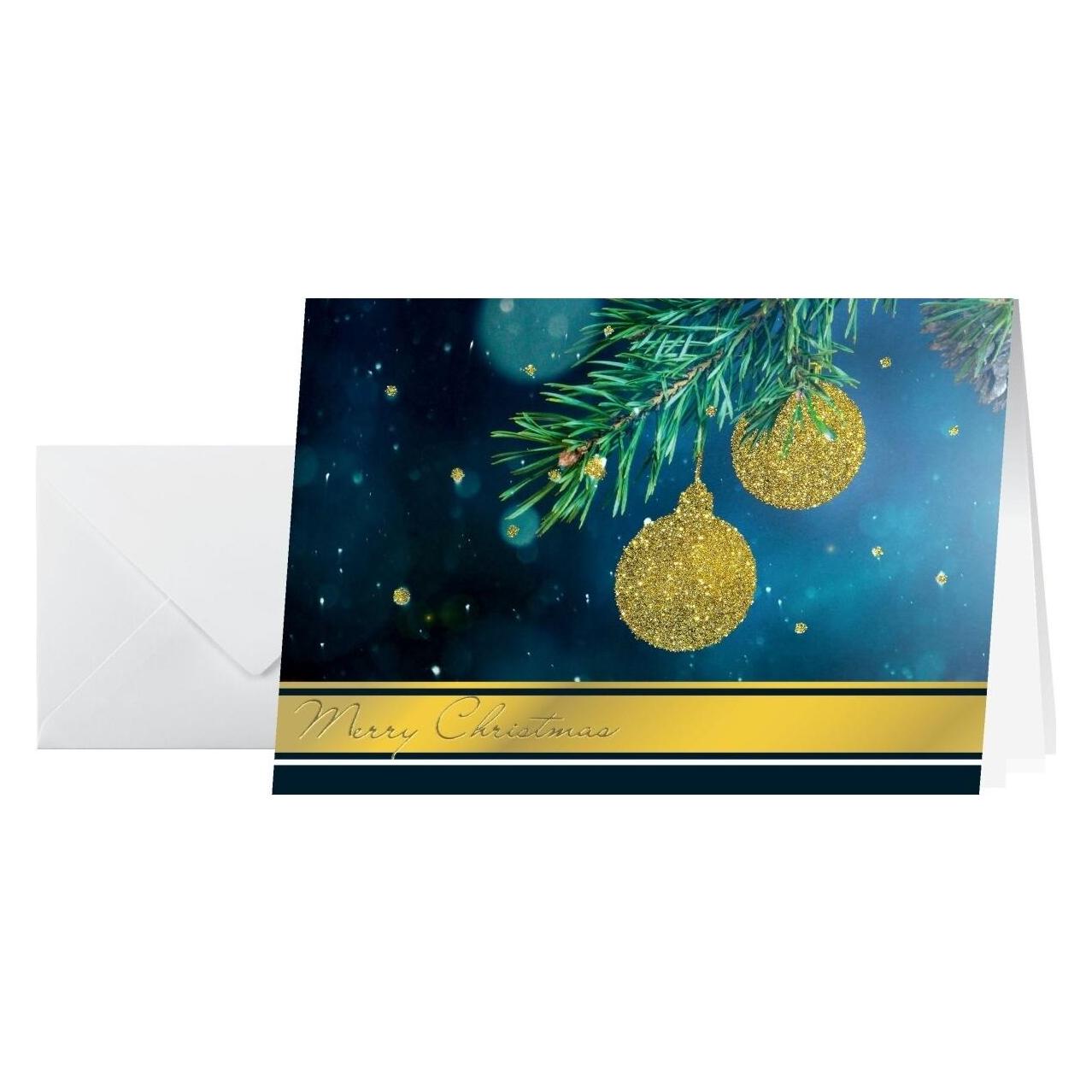 Sigel Weihnachtskarte Golden Glitter, A6, 10 Stück (1 Stk.) (DS065)