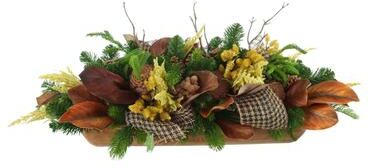 Creative Labs Holiday Centerpiece in Wooden Planter