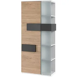 Röhr Vitrinenschrank Clip Holzoptik Braun Eiche