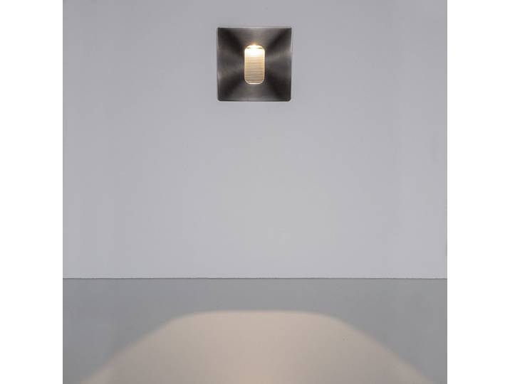 Telke LED Square Außen Einbauwandlampe Steel - Lucande - Modern - Metall - Eckig