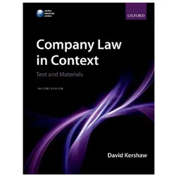 Company Law in Context ( Text and materials ), Fachbücher von David Kershaw