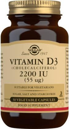 Solgar Vitamina D3 Colecalciferol 2200 UI 55 mcg 50 vcaps