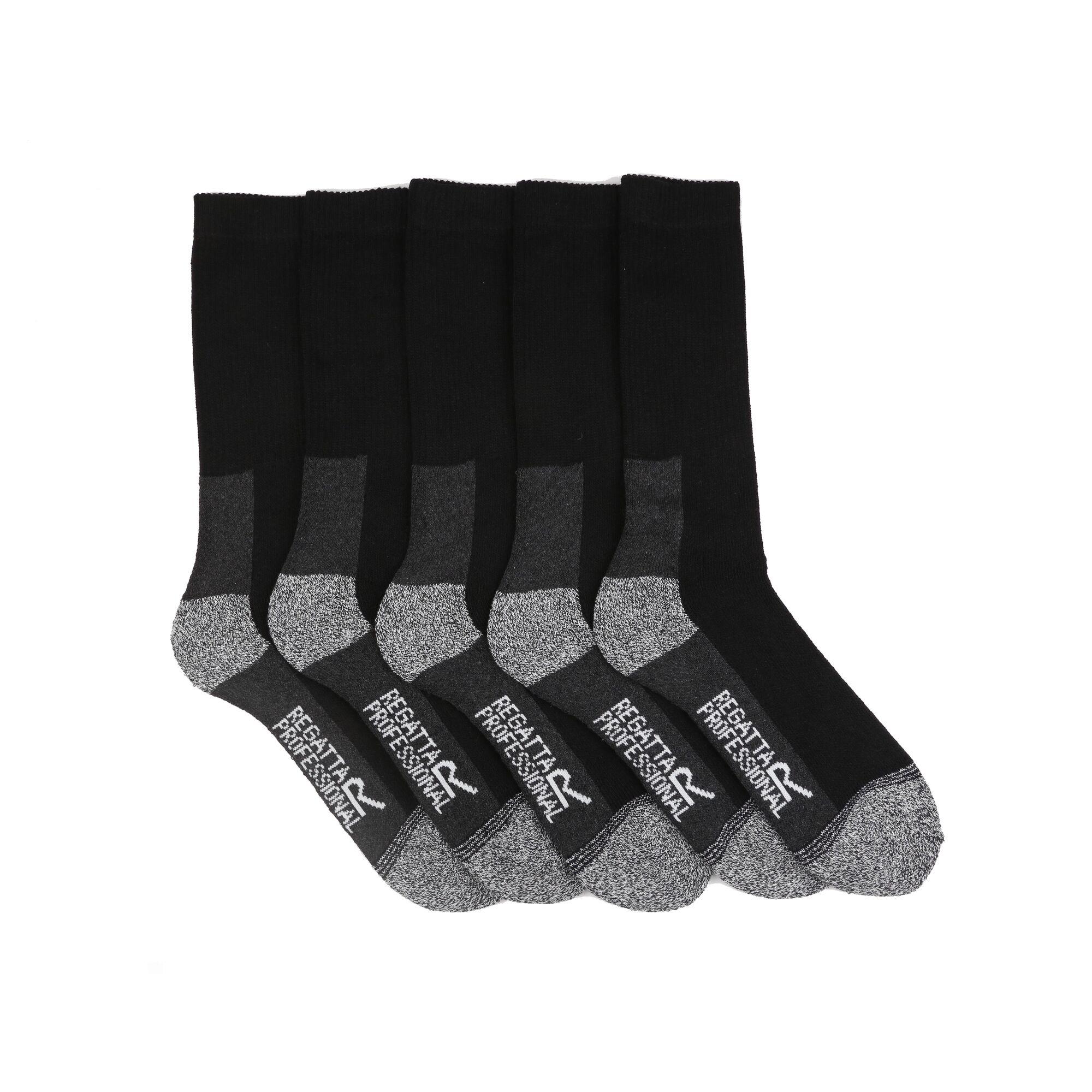 Regatta Heren laarzensokken (Pakket van 5) (Zwart)